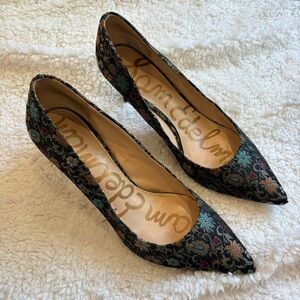 Sam Edelman Tristan Tapestry Black Floral Pump size‎ 10.5